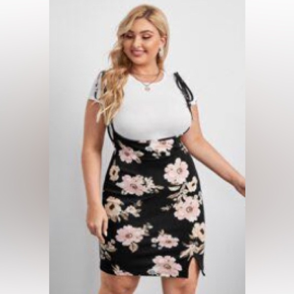 SHEIN Curve Suspender Dress (no top) adjustable straps